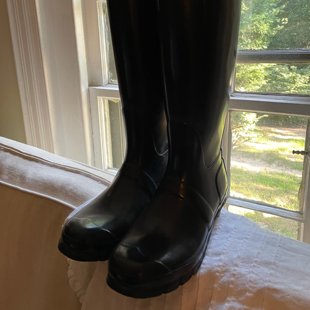Hunter Tall Black Rain Boots Preowned Us 7